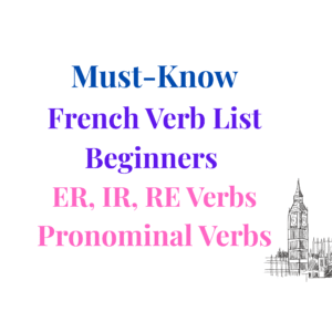 300 Lists of er/ir/re Verbs & Pronominal